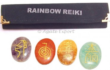 Rainbow Reiki Oval Set.