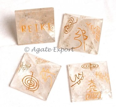 Crystal Quartz Reiki Pyramids