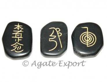 Reiki 1 - 2 Black Agate Set