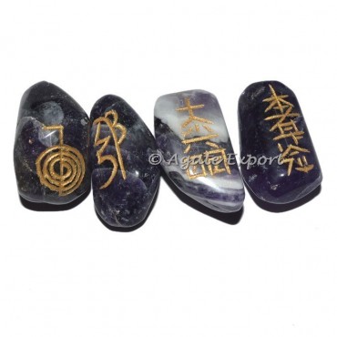 Amethyst Usui Reiki Tumbled Set