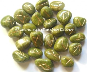 Green Agate Rune Set.