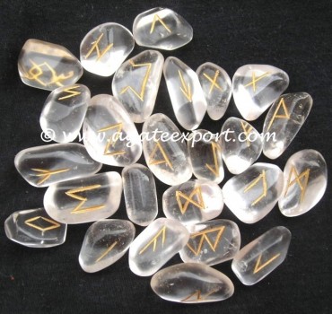 Brazilian Quartz Rune Set.