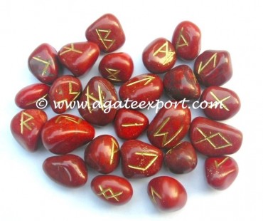 Red Jasper Rune Set.