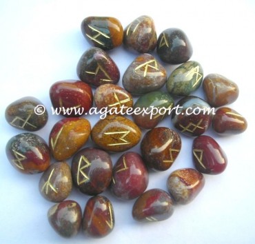 Fancy Agate Rune Set.