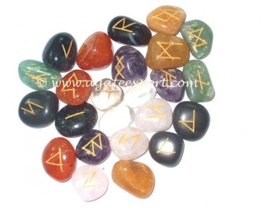 Mix Agate Rune Stones
