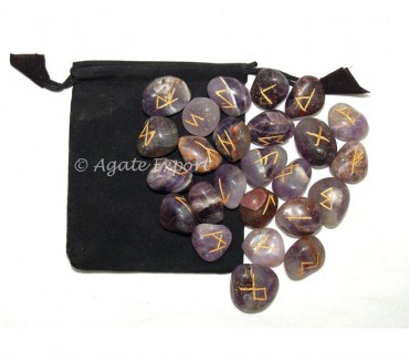 Amethyst Carved Rune Sets
