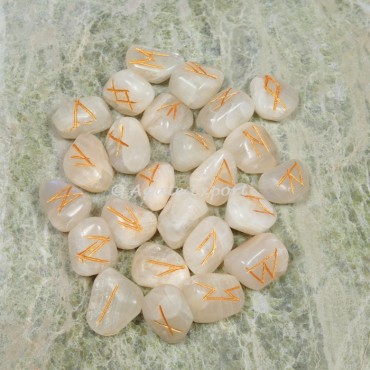 Rose Quartz Futhark Rune Set