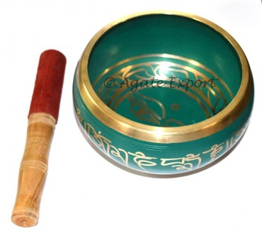 Green Color Singing Bowl 4 Inch
