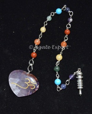 Ametyhst Om SunChacher Pendulum