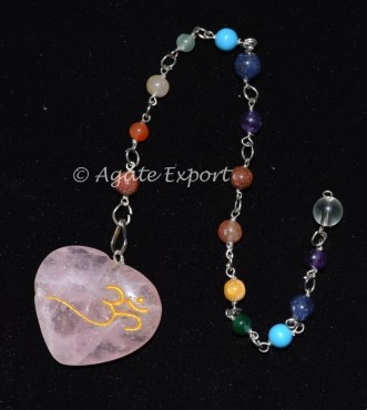 Rose With Choco Reiki Pendulums