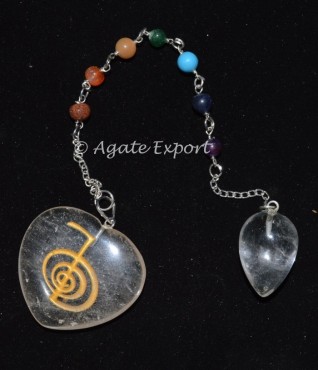 Crystal Quartz Reiki SunChacher Pendulums