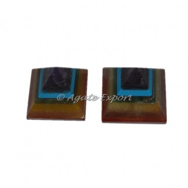 Seven Chakra With Turquoise Small Pyramid