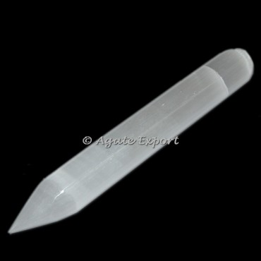 Long Point Selenite Massage Wand