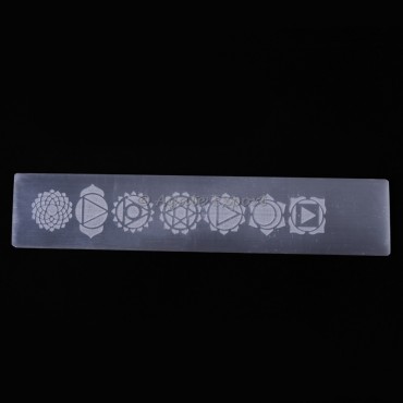 7 Chakra Healing Selenite Wand