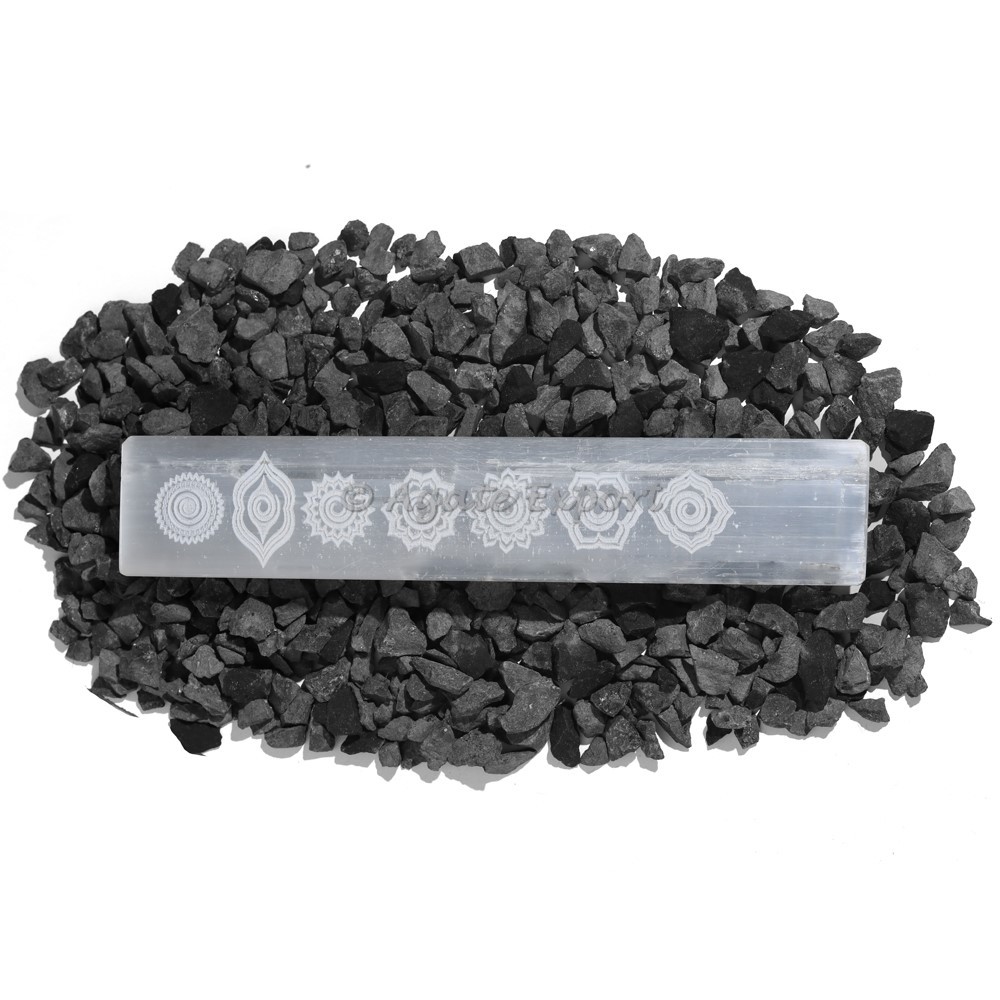 Flat Massage wands Selenite Moon Phase