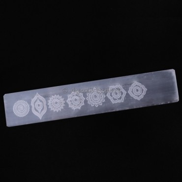 Flat Massage wands Selenite Moon Phase