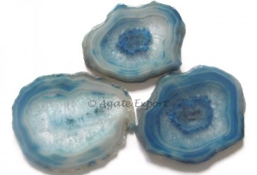 Blue Onyx Crystals Slices
