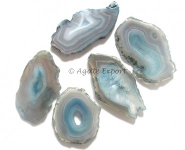 Banded Agate Grey Slices