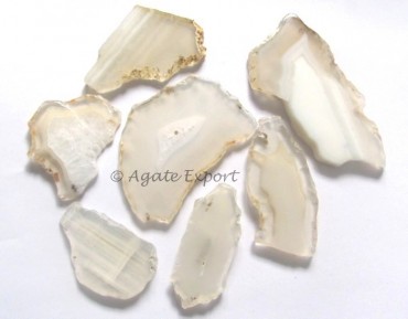 White Agate Slices