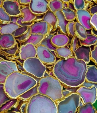 Pink Agate Slices