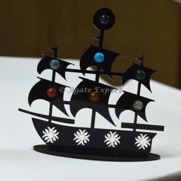 Acrylic Boat 7 Chakra Stand