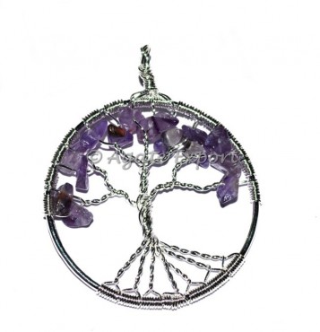 Amethyst Tree Of Life Pendant