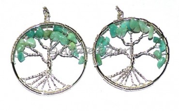 Green Jade Tree Of Life Pendant