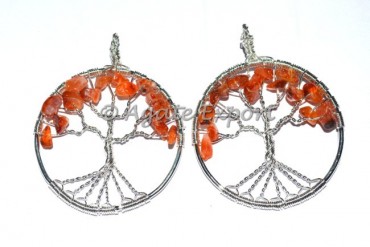 Red Carnelian Tree Of Life Pendant