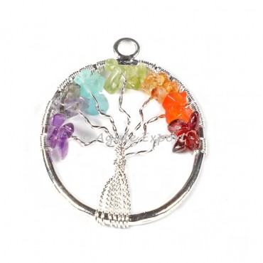 Round 7 Chakra Tree Of Life Pendant
