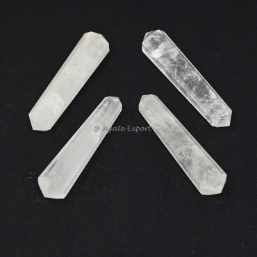 Punta biterminada de cuarzo cristal