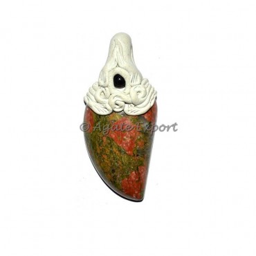 Unakite Tibetan Pendants