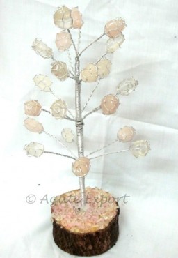 Crystal - Rose Quartz Tumbled Tree