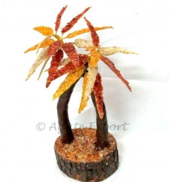 Plam Tree Crystal, Yellow, Red Tree