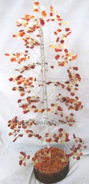Yellow And Red Carnailian 500 Chips Tree