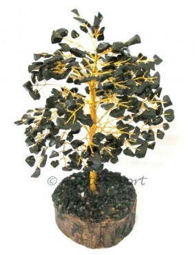 Black Agate 300 Pcs Chips Tree