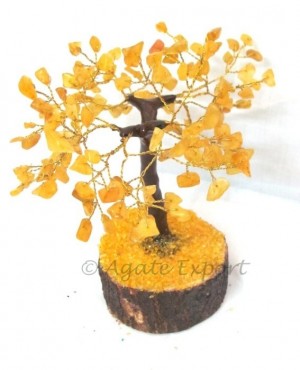 Yellow Agate 160 Pcs Chips Tree
