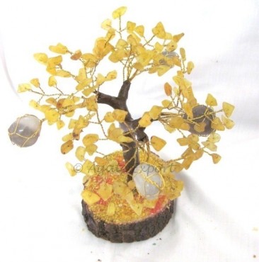 Yellow Agate With Grey Agate Tumbled 160 Chips Tre