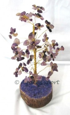 Blue Agate Flower Tree 160 Chips Tree