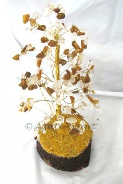 Crystal - Yellow Agate Flower Tree 160 Chips Tree