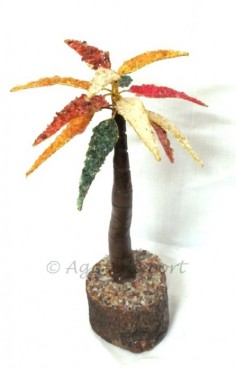 palm Tree yellow,white,pink,carnellian,green