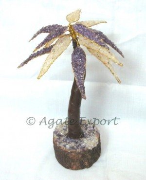 Palm tree blue - white