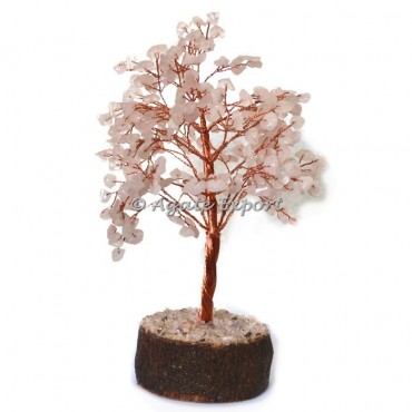 Rose Quartz Copper Tree