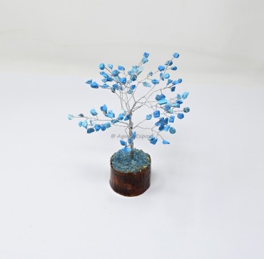 Turquoise 100 Chips Silver Wire Tree
