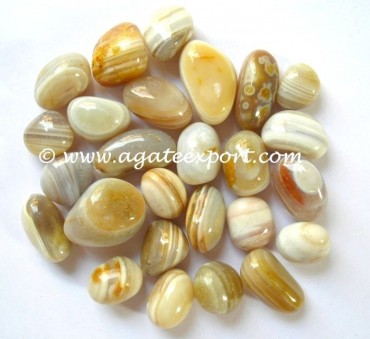 Banded Agate Tumbled Stone.