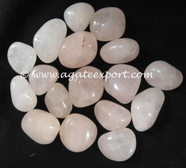 Rose Quartz Tumbled Stones.