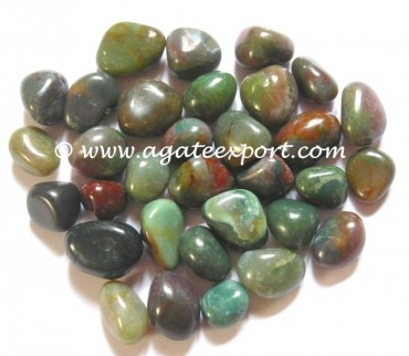 Green Fancy Agate Tumbled Stones.