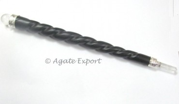 Spiral Rosewood Healing Wand