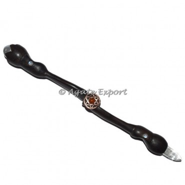 Wooden Wands With Pentagram