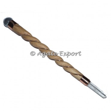 Healing Wands with natural polished wood