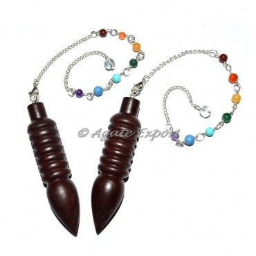 Rose Wood Isis Chakra Chain Pendulums